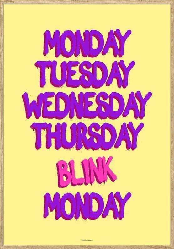 Färgglad textaffisch