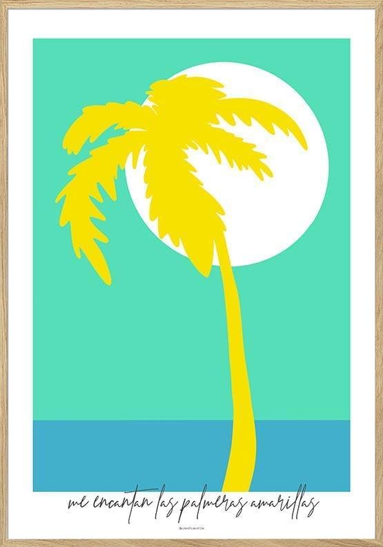 Konstposter med gul palm
