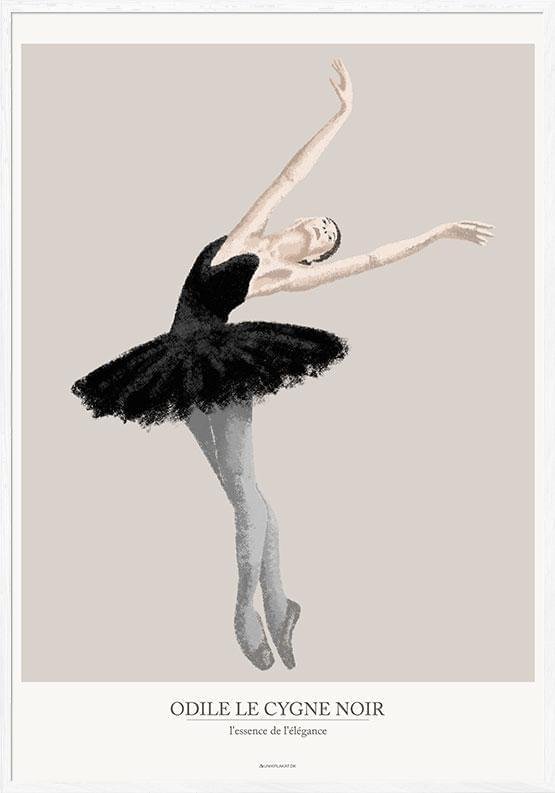 Svart ballerinaposter