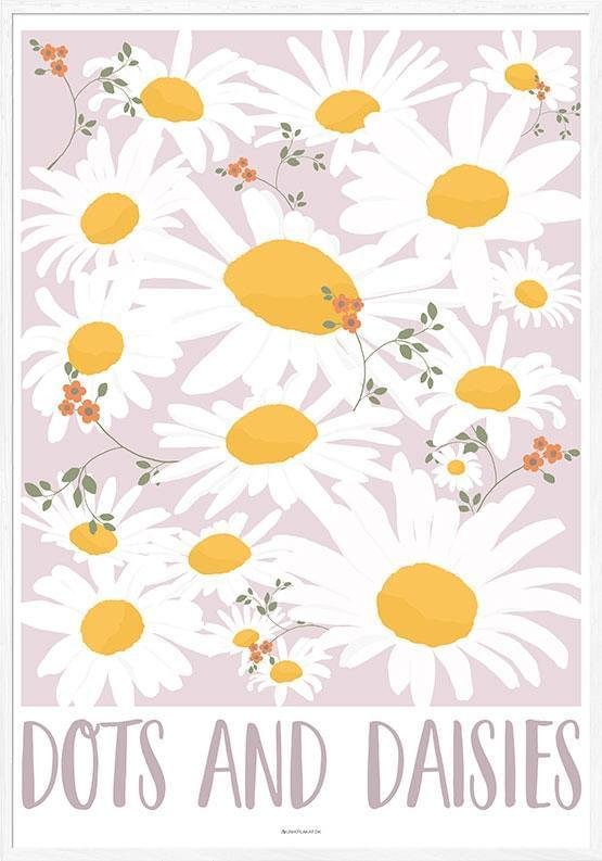 Blommaffisch med prästkragar