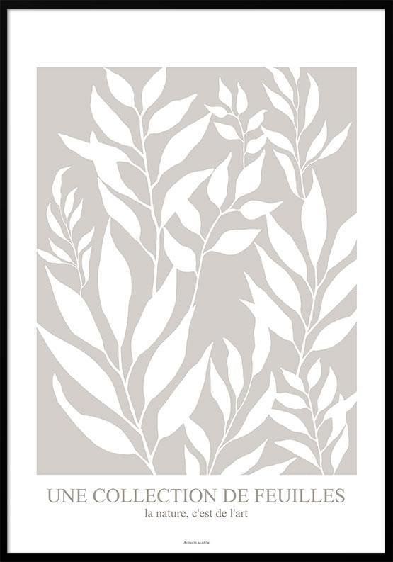 Collection de feuilles - Kunstplakat