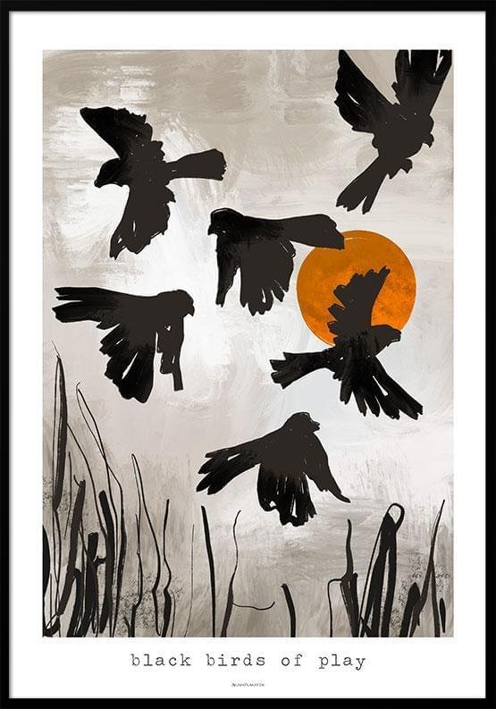 Svarta fåglar - Konstposter