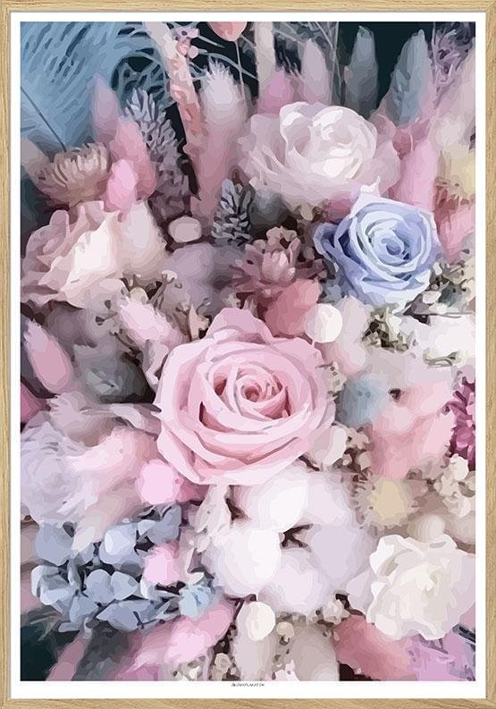 Violetta blommor - Grafisk poster