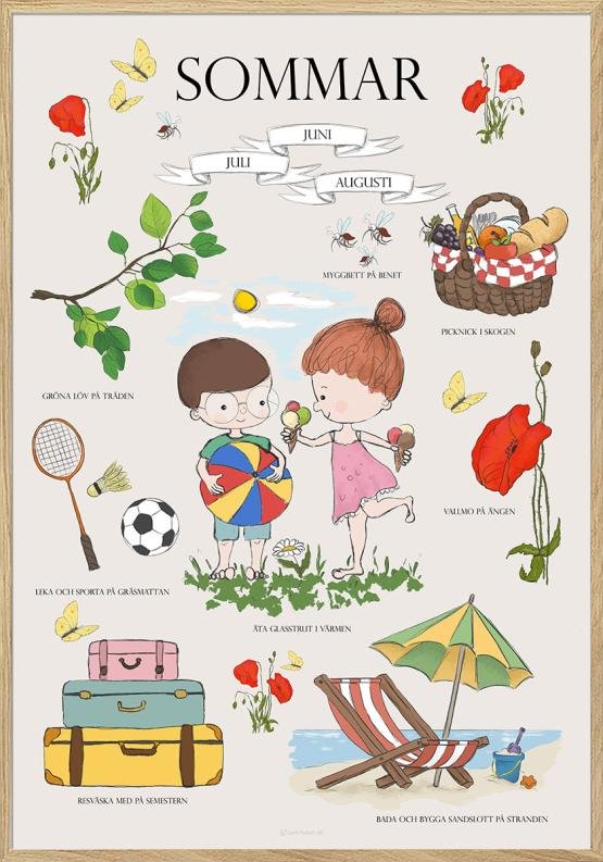 Sommarposter - barnposter med sommarmotiv