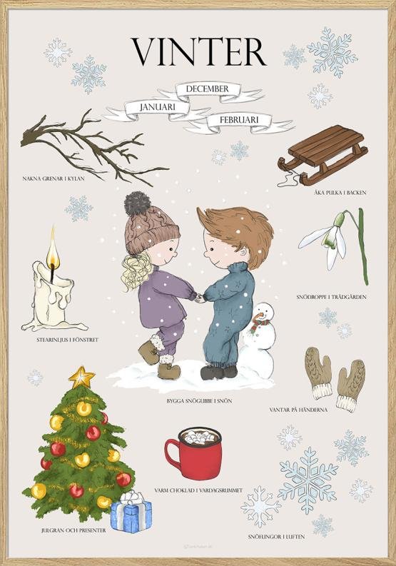 Vinterposter - barnposter med vintermotiv