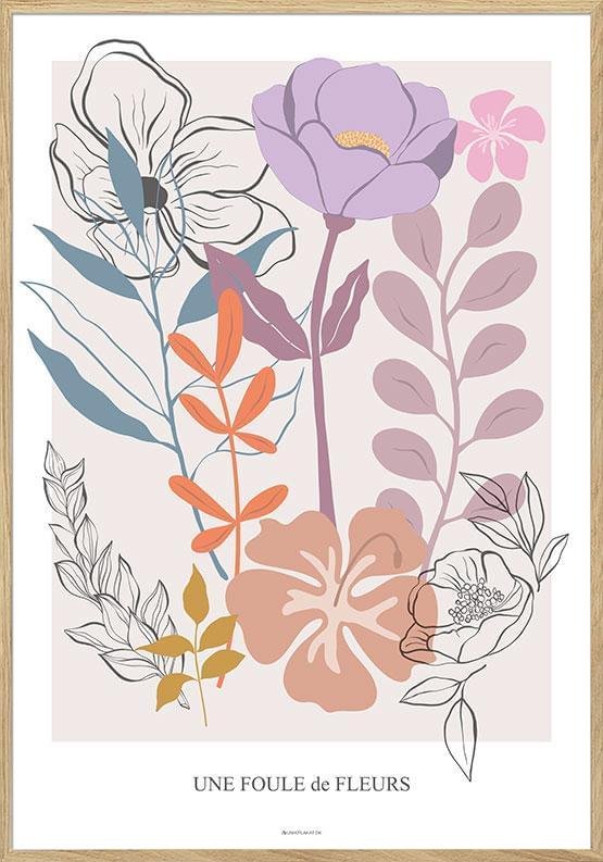 Konstposter med blommor