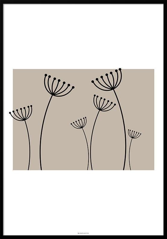 Enkel konstposter med sandfärgad bakgrund