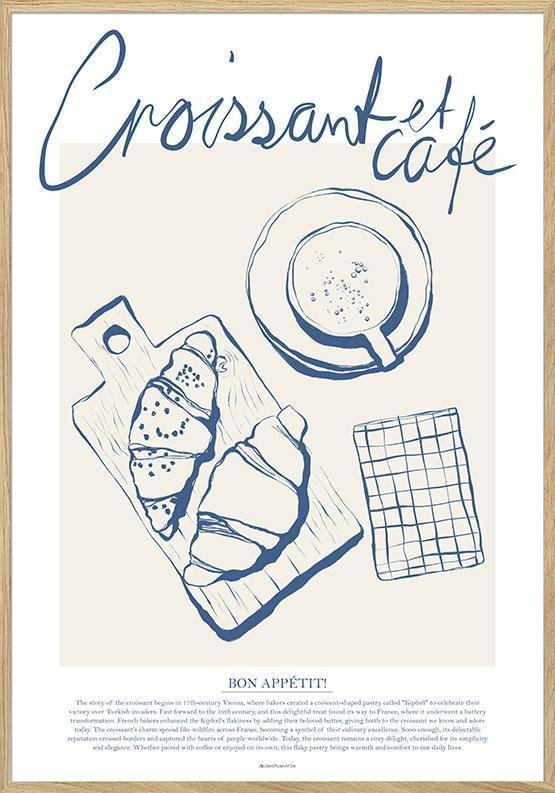 Retro matposter - Croissant