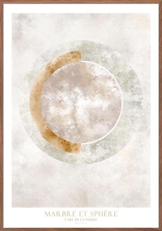Konstposter - Marmor och sfär