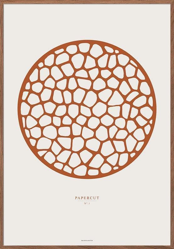 Pappersklippt poster nr 1 röd