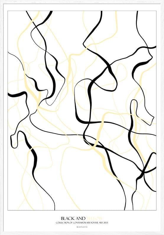 Grafisk poster - Svart och gul