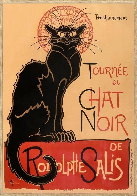 Chat Noir kabaréaffisch av Théophile Alexandre Steinlen