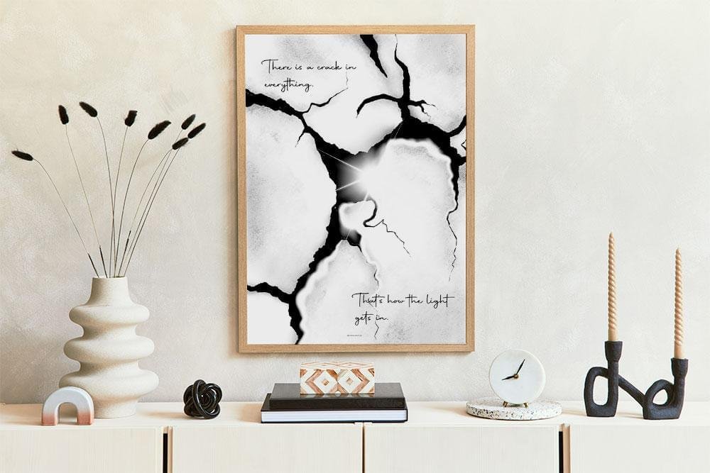 Crack in Everything - poster med inspirerande citat