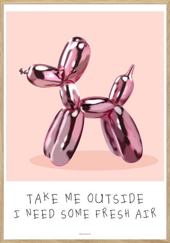 Poster med ballonghund