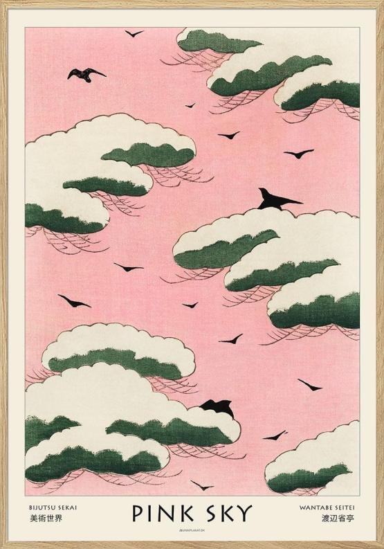 Wantabe Seitei - Rosa himmel affisch