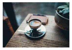 Fotoplakat - Kaffe och anteckningar