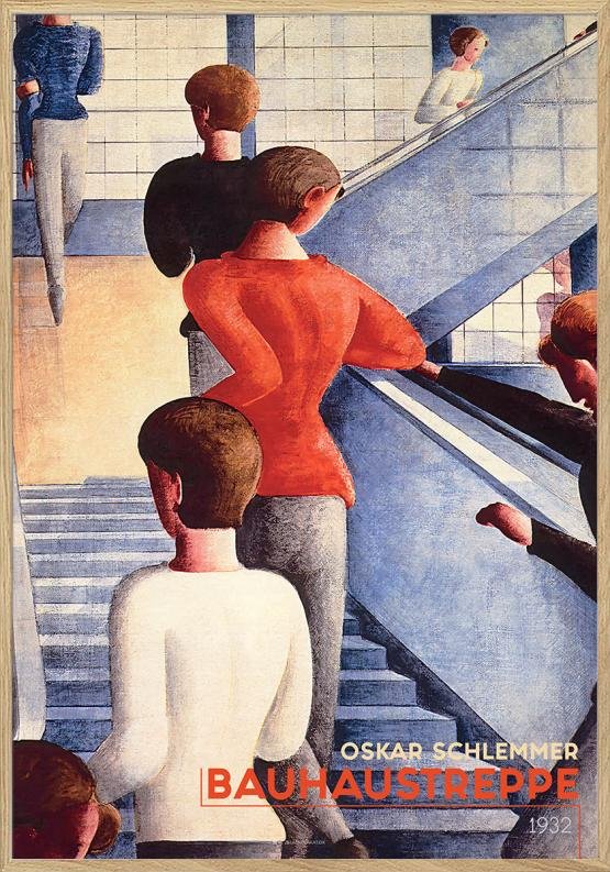 Bauhaus-affisch - Oskar Schlemmer - Bauhaus-trappa