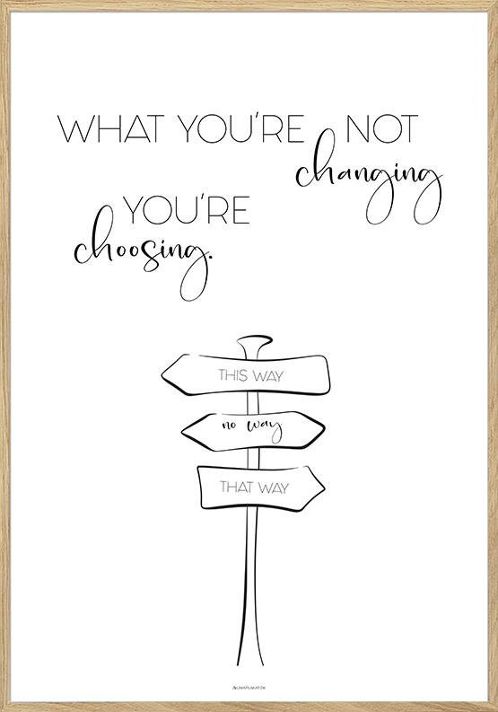 Förändring är ett val - Citatplakat