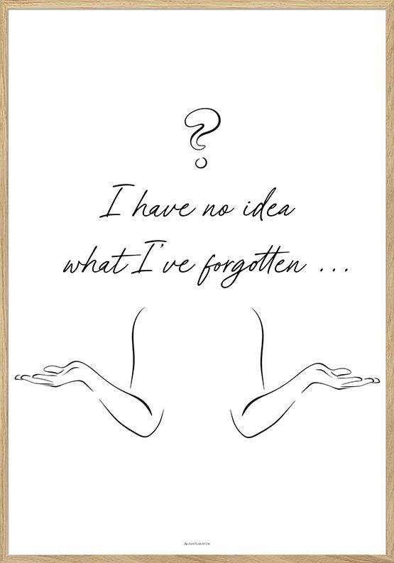 Jag har ingen aning - Citatplakat