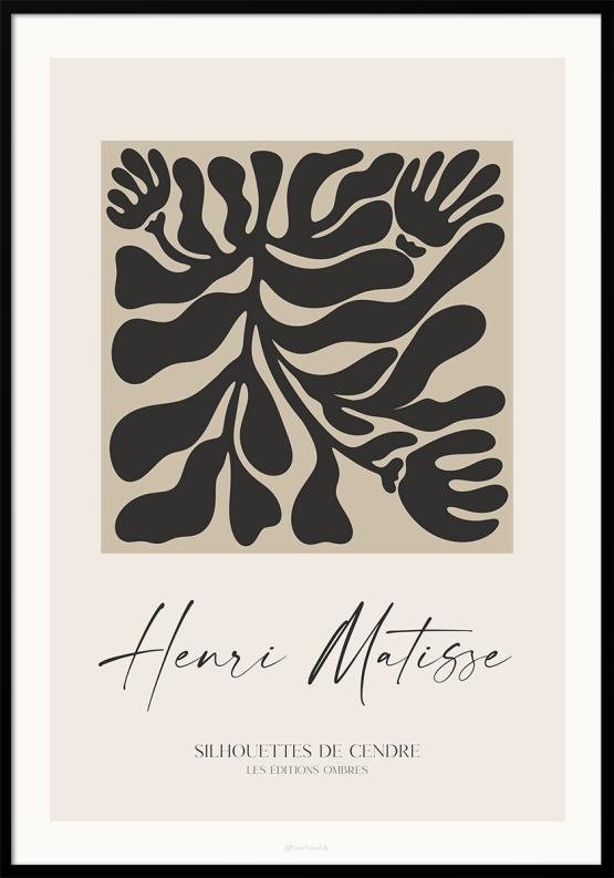 Henri Matisse konstaffisch - Asksilhuetter I