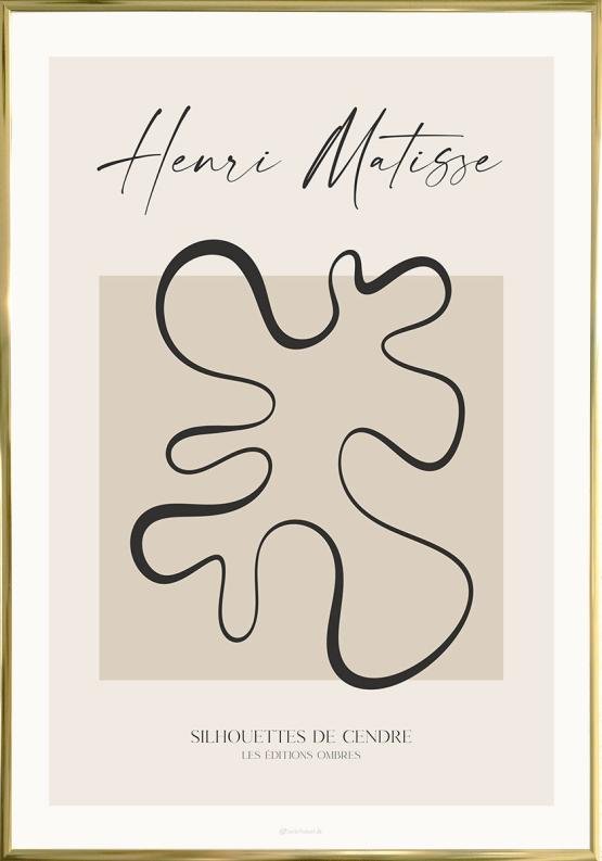 Henri Matisse konstaffisch - Asksilhuetter II