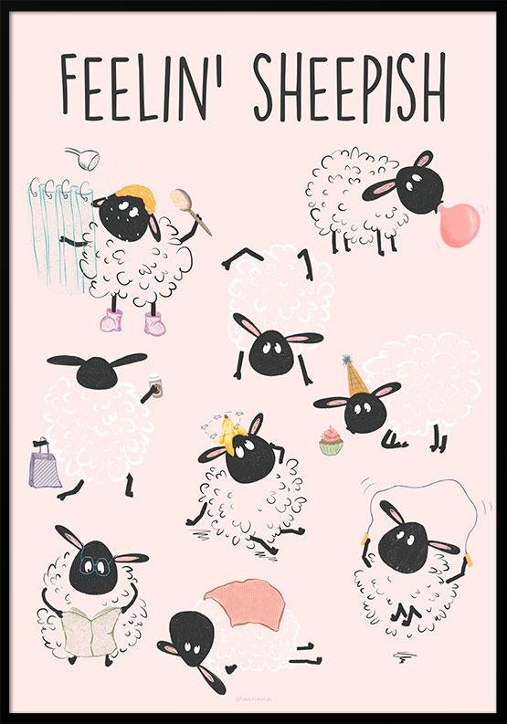 Poster med får - Känner mig fåraktig