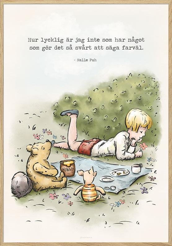 Nalle Puh-poster - Vad lycklig jag är