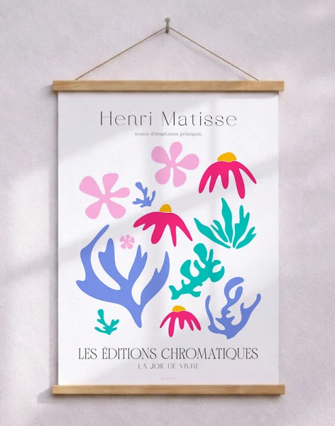 Farverig Matisse affisch - La Joie de Vivre