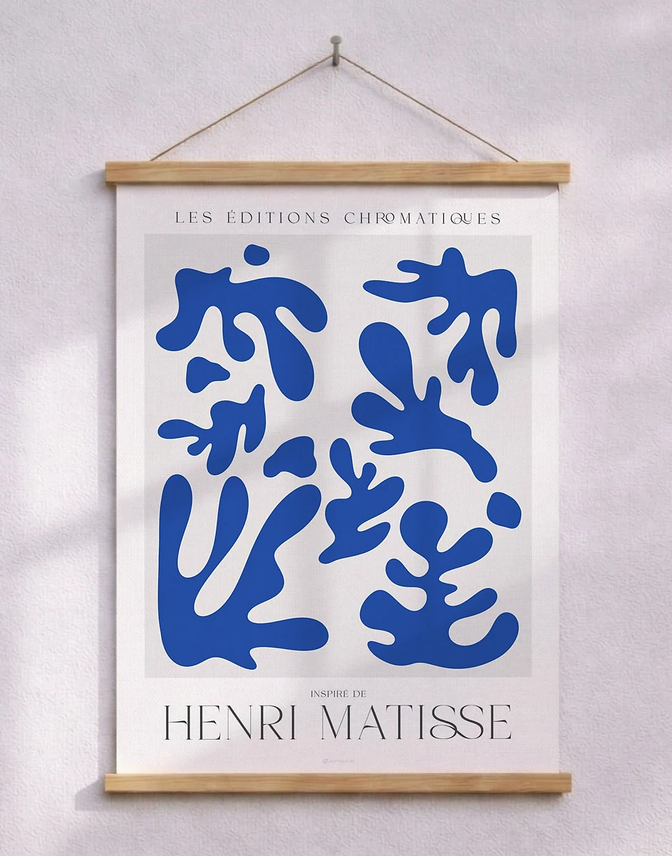 Blå Matisse plakat - Les Editions Chromatiques