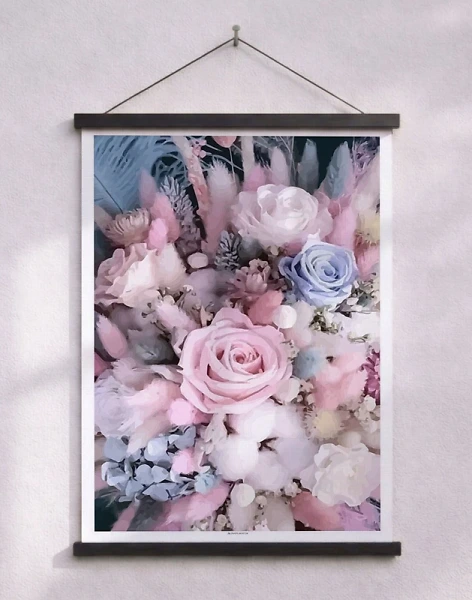 Grafisk poster - violetta blommor