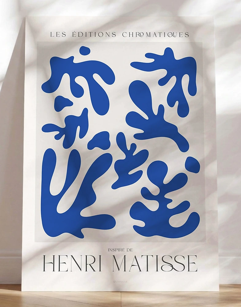 Blå Matisse plakat - Les Editions Chromatiques