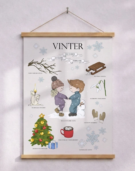 Vinterposter - barnposter med vintermotiv