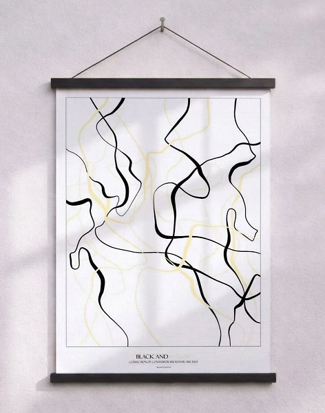 Grafisk affisch - Black and Yellow