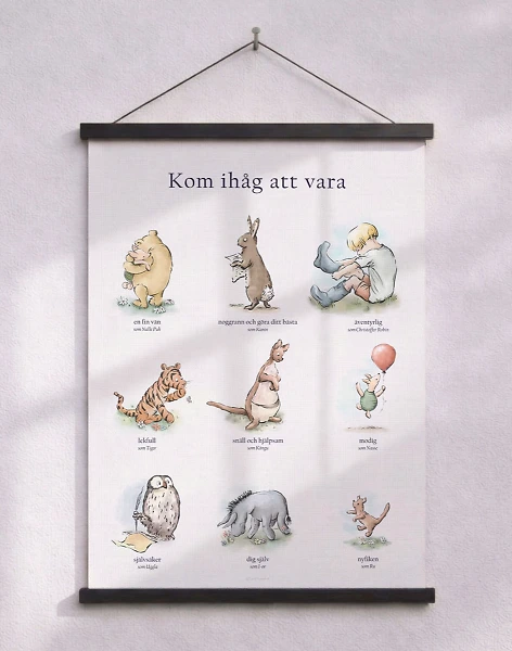 Nalle Puh Poster - Kom ihåg att vara