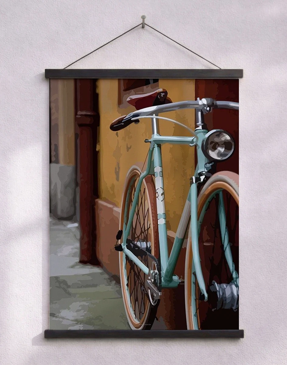 Turkos cykel - Grafisk poster