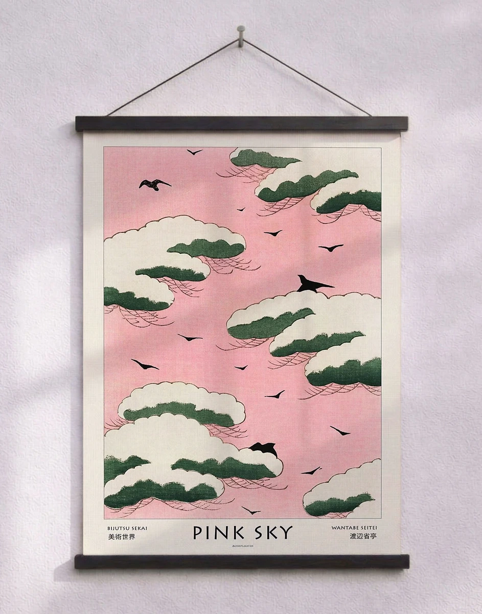 Wantabe Seitei - Rosa himmel affisch