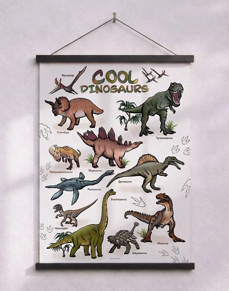 Dinosaurieposter för barn