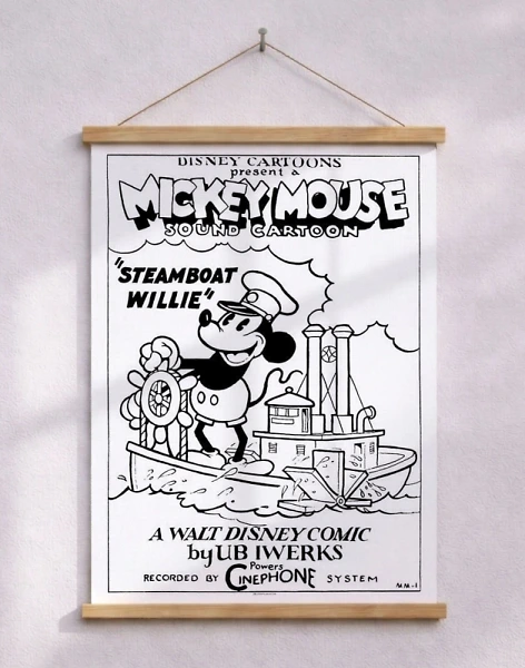 Musse Pigg-affisch - Steamboat Willie, 1928