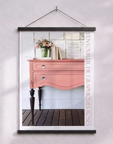 Grafisk poster - rosa byrå