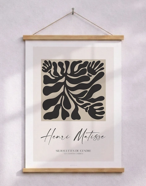 Henri Matisse konstaffisch - Silhouettes de cendre I