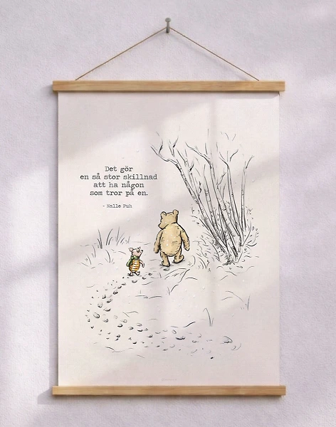 Nalle Puh poster - Någon som tror på dig
