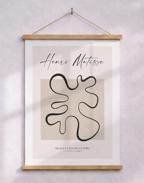 Henri Matisse konstaffisch - Silhouettes de cendre II