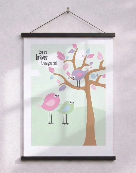 Barnposter - Fågeln i trädet