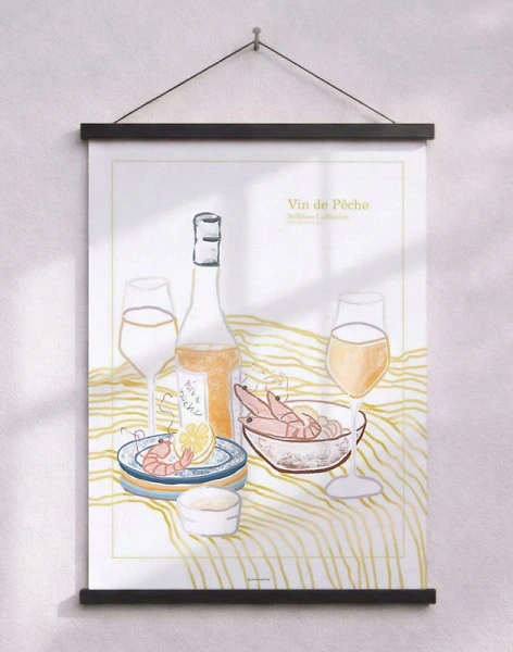 Stilleben plakat - Vin de Pêche