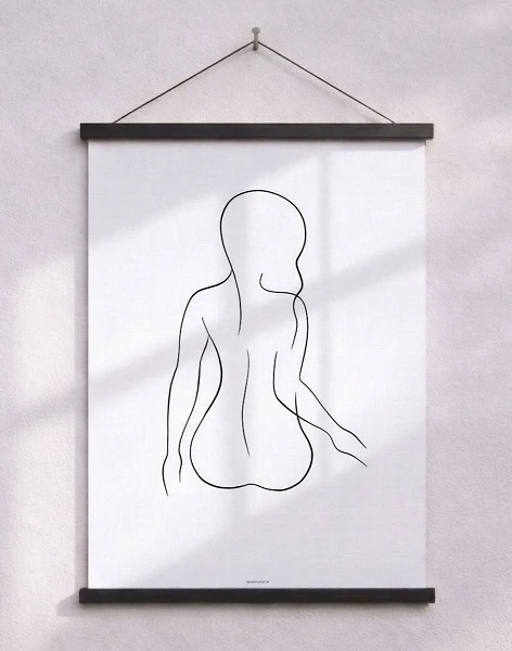 Line art - Woman no. 3 poster