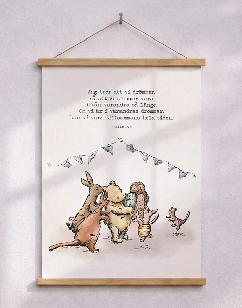 Nalle Puh Poster - Tillsammans alltid
