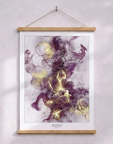 Oh my gold no. 2 - konstaffisch med grafisk guldeffekt