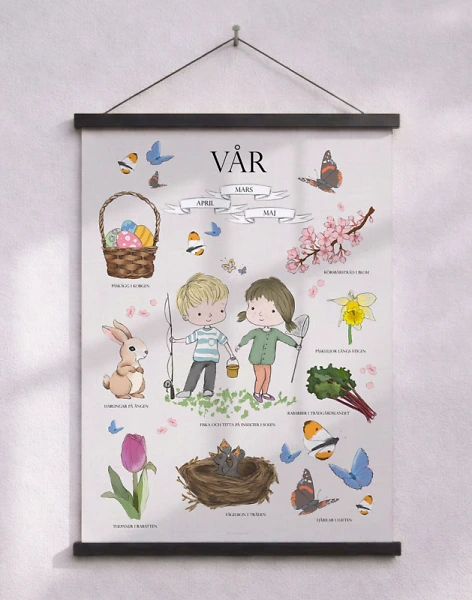 Vårposter - barnposter med vårmotiv