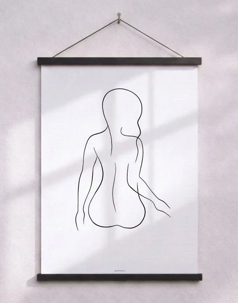 Line art - Woman no. 3 poster