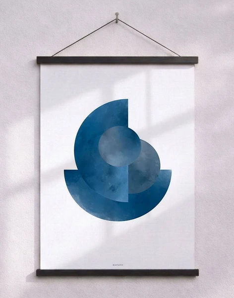 Blue Hemispheres - grafisk affisch